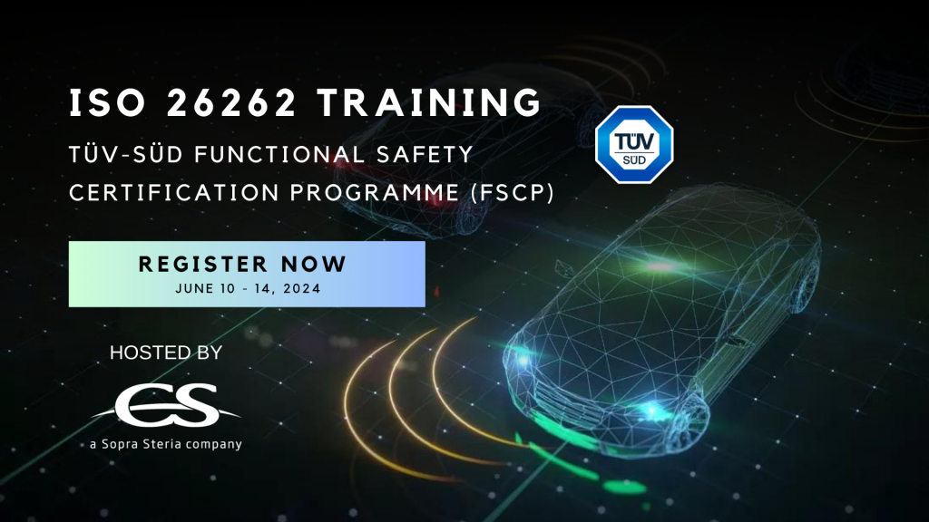 ISO 26262 Training TUV SUD Functional Safety Certification Program